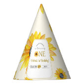 Baby's 1e verjaardag - Onze kleine zonnebloem Feesthoedjes (Voorkant)