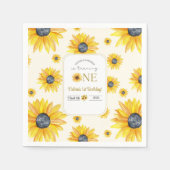 Baby's 1e verjaardag - Onze kleine zonnebloem Servet (Voorkant)