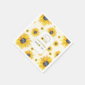 Baby's 1e verjaardag - Onze kleine zonnebloem Servet (Hoek)