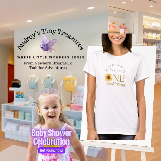 Baby's 1e verjaardag "Onze kleine zonnebloem" T-shirt