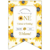 Baby's 1e verjaardag - Onze kleine zonnebloem Vlaggetjes (Eerste vlag)