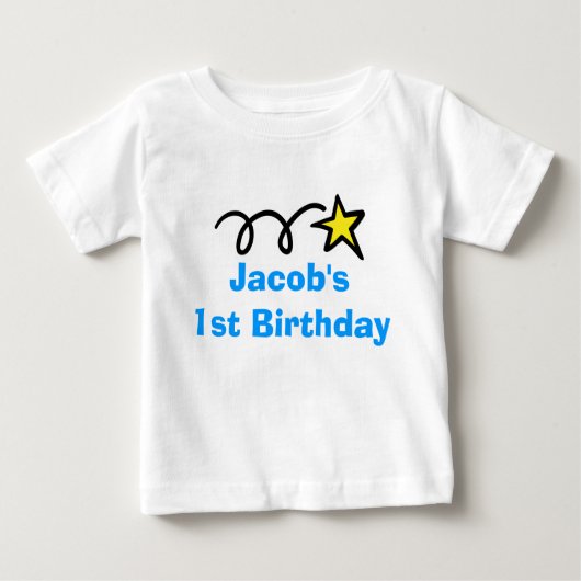 Baby's 1e verjaardag shirt | Gepersonaliseerd met  (Voorkant)