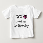 Baby's 1e verjaardag shirt | Gepersonaliseerde mei (Voorkant)