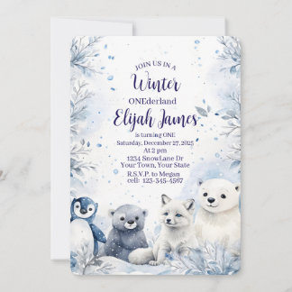 Baby's 1st Birthday Invitation Feestdagenkaart