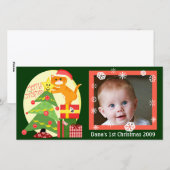 Baby's 1st Cat Lover Kerstkaart (Voorkant / Achterkant)