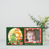 Baby's 1st Cat Lover Kerstkaart (Staand voorkant)