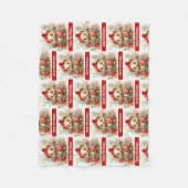 Baby's 1st Christmas Beer Naam toevoegen Fleece Deken (Voorkant)