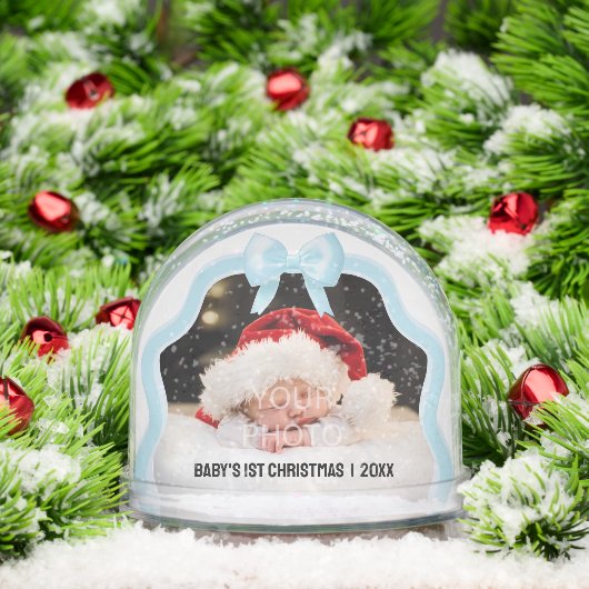 Baby's 1st Christmas Bow Snow Globe - Blue Sneeuwbol (Kerstmis)