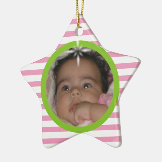 Baby's 1st Christmas Custom Ceramic Star Ornament (Links)