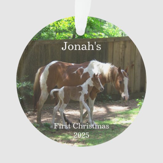Baby's 1st Christmas Horse Acryl Ornament (voorkant)