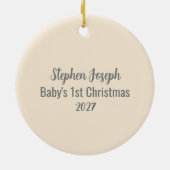 Baby's 1st Christmas Ornament - Moon & Stars (Achterkant)
