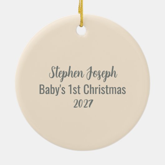 Baby's 1st Christmas Ornament - Moon & Stars (Achterkant)