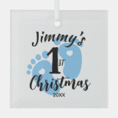 Baby's 1st Christmas Ornament - Voetafdruk Keepsak (Voorkant)