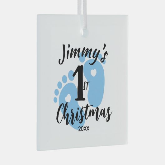 Baby's 1st Christmas Ornament - Voetafdruk Keepsak (Voorkant Rechts)