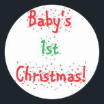 "Baby's 1st Christmas" Stickers<br><div class="desc">"Baby's 1st Christmas" Stickers zijn perfect voor het afdichten van kaarten,  enz.</div>
