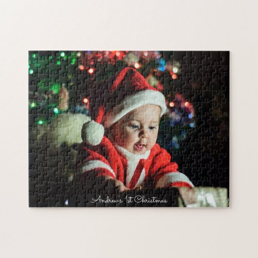 Baby's 1st Christmas with Name Legpuzzel (Horizontaal)