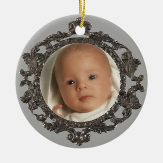 Babys 1st Foto Keramisch Ornament (Voorkant)