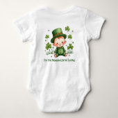 Baby's 1st St. Patrick's Day, Leprechaun in Train Romper (Achterkant)