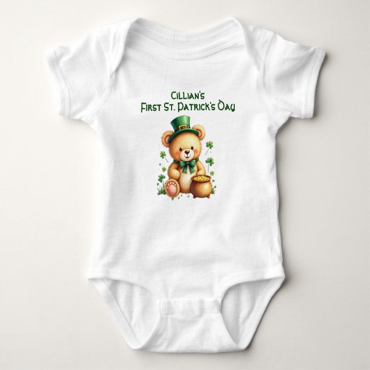 Baby's 1st St. Patrick's Day, Lucky Little One Romper (Voorkant)