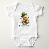 Baby's 1st St. Patrick's Day, Shamrock Snuggles Romper (Voorkant)