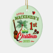 Baby's 1st Trini Christmas GREEN Keramisch Ornament (Rechts)