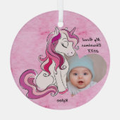 Baby's 1st Xmas Photo Ornament - Gepersonaliseerd  (Achterkant)