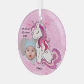 Baby's 1st Xmas Photo Ornament - Gepersonaliseerd  (Voorkant links)