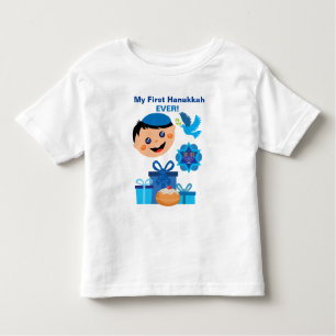 👶 🍩 baby's 1ste Hanukkah - met gelukkige Joodse Kinder Shirts