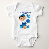 👶 🍩 baby's 1ste Hanukkah - met gelukkige Joodse  Romper (Voorkant)