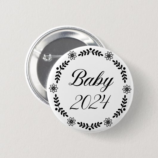 Baby's 2024 | Zwangerschap aankondigen | baby 2024 Ronde Button 5,7 Cm (Voorkant /achterkant)