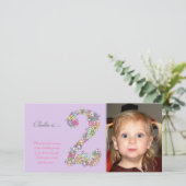 Baby's 2e verjaardag Dank je foto Bedankkaart (Staand voorkant)