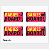 Baby's aan boord Print Rechthoekige Sticker (Vel)