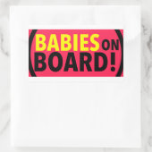 Baby's aan boord Print Rechthoekige Sticker (Tas)
