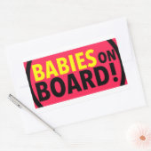 Baby's aan boord Print Rechthoekige Sticker (Envelop)