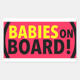 Baby's aan boord Print Rechthoekige Sticker