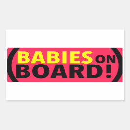Baby's aan boord Print Rechthoekige Sticker