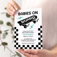 Babys aan boord Skateboard Tweeling Baby Shower