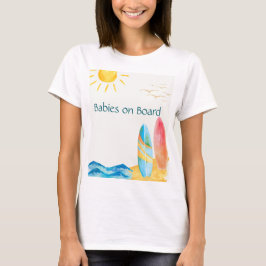 Baby's aan boord Twin Mom to Be T-shirt