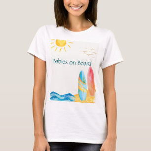 Baby's aan boord Twin Mom to Be T-shirt