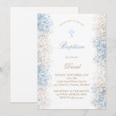 Baby's adem bloemen | babyjongen Doop Kaart (Voorkant / Achterkant)