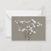 Baby's adem bloemensympathie dank u kaart notitiekaartje (Achterkant)