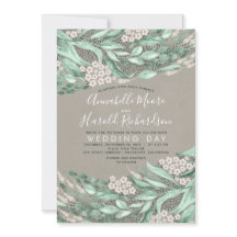 Baby's adem en groen Elegante rustieke bruiloft