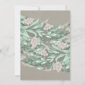 Baby's adem en groen Elegante rustieke bruiloft Kaart (Achterkant)