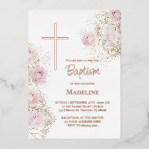 baby's adem en roze rozen Doop