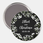 Baby's adem gepersonaliseerd Save the Wedding Date Magneet (Voorkant / Achterkant)