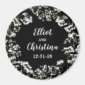 Baby's adem gepersonaliseerd Save the Wedding Date Magneet (Voorkant)