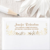 baby's adem gouden en witte bruiloft etiket (Insitu)