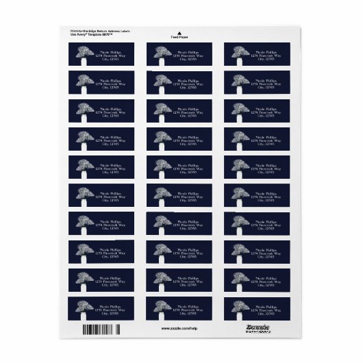 Baby's adem in Mason Jar Rustic Adresetiketten Etiket (Full Sheet)