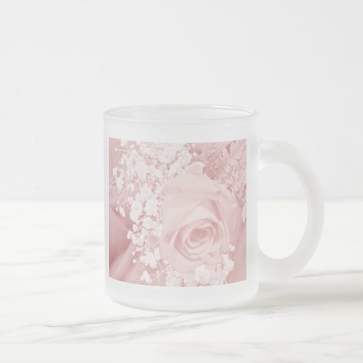 Baby's adem & Roos - Roze Matglas Koffiemok (Rechts)