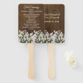 Baby's adem rustieke bruiloft programma fan handwaaier